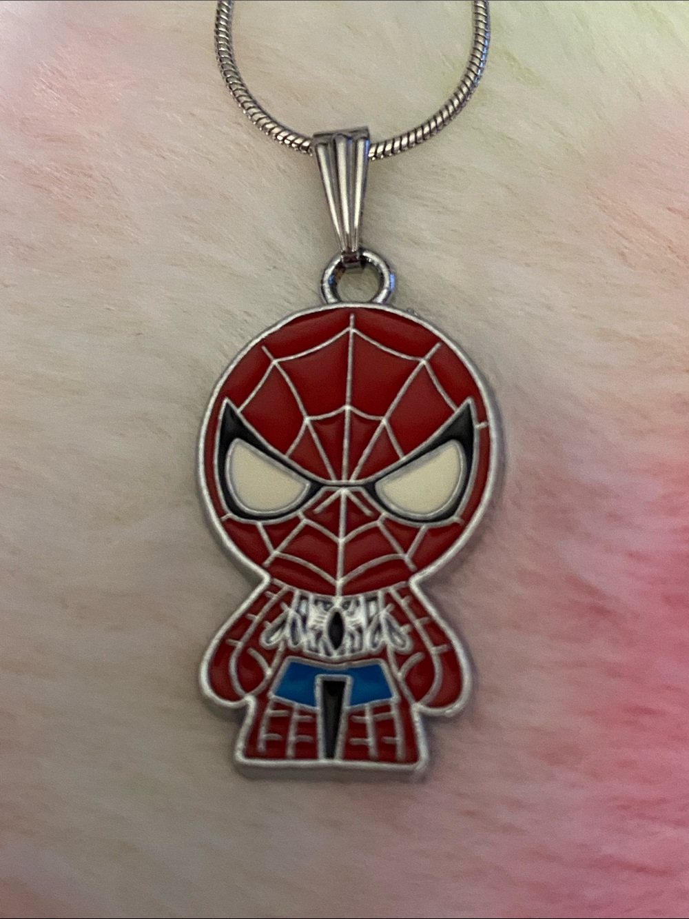 DC Comics Spider-Man Enamel Pendant - Red, Blue, White